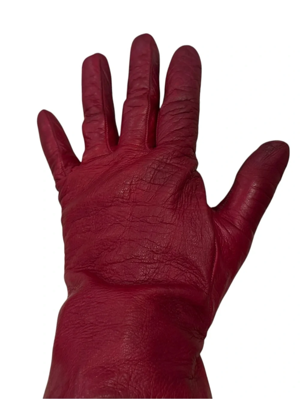 Vintage Classic Red Leather Gloves